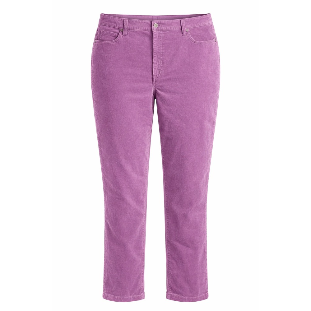 Talbots Womens Corduroy Straight Leg Pants Size 16‎ Purple Fine Wale 5-Pocket